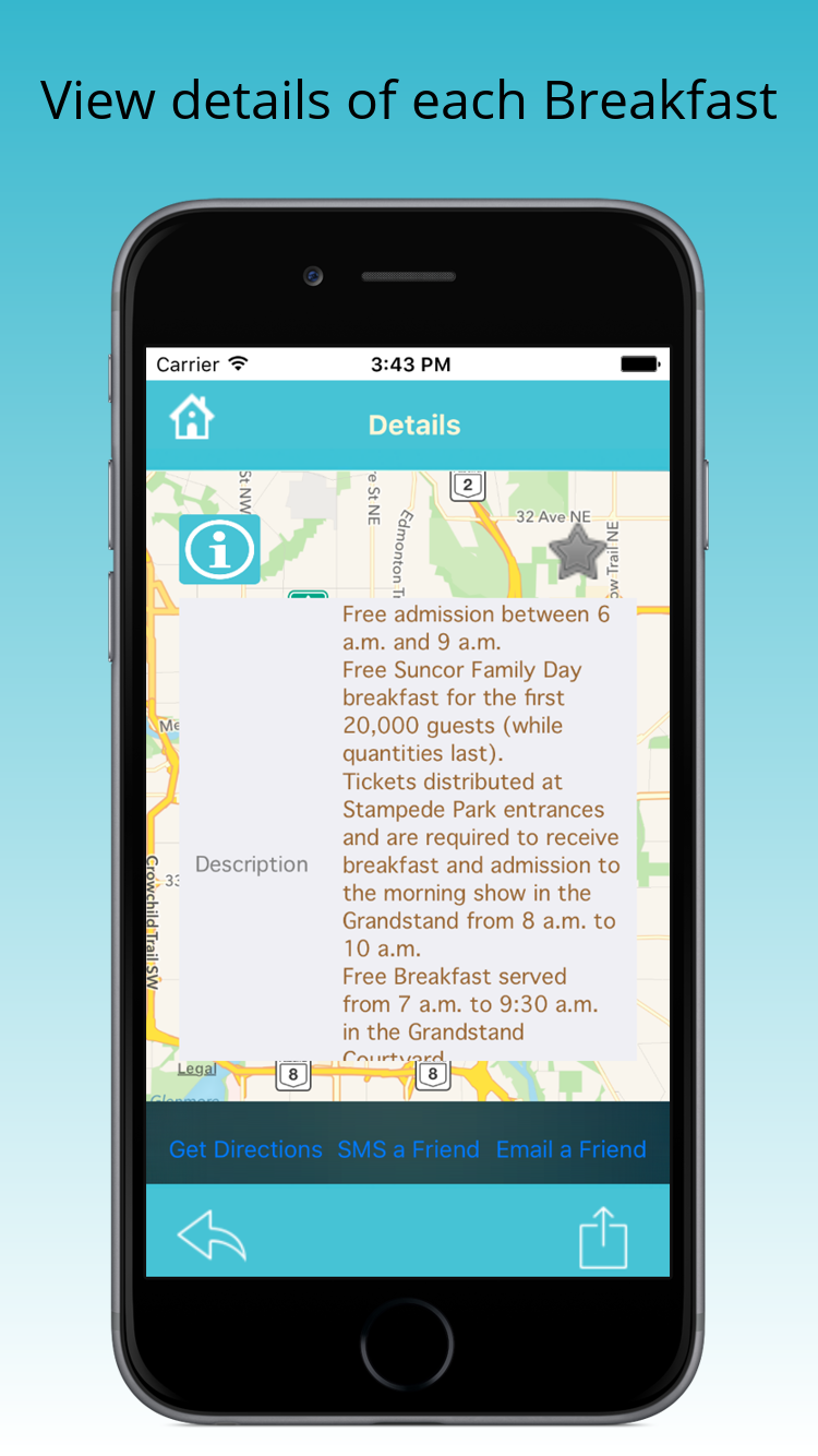 Flapjack Finder iPhone App - Get details for Stampede Pancake Breakfasts